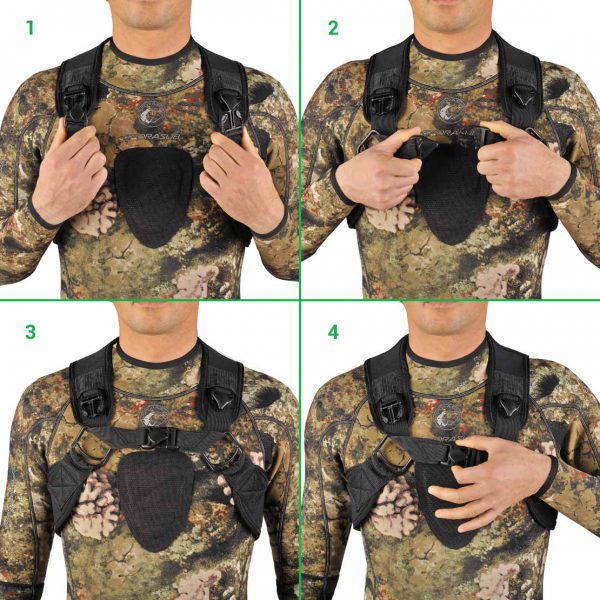 Sporasub blyvest quick release, sort