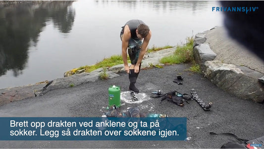 Hvordan ta av og på fridykkerutstyret og open-cell våtdrakter