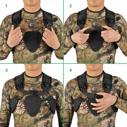 Sporasub blyvest quick release, sort