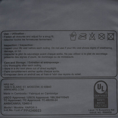 NRS Vapor PFD padlevest