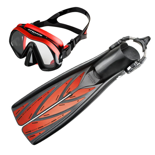Atomic HEC splitfins + Venom Candy dykkermaske