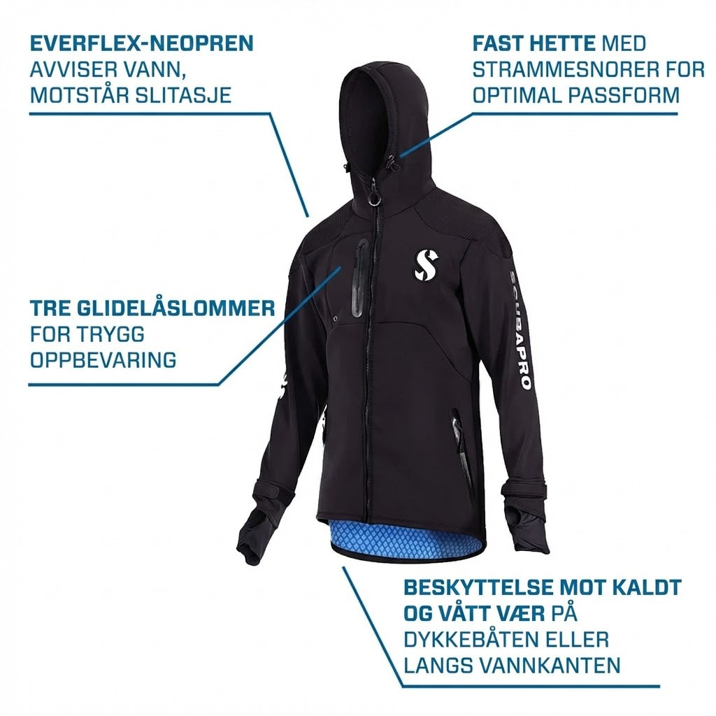 Scubapro premium båtjakke i neopren