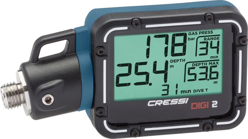 Cressi DIGI 2, digital bottomtimer med HP slange