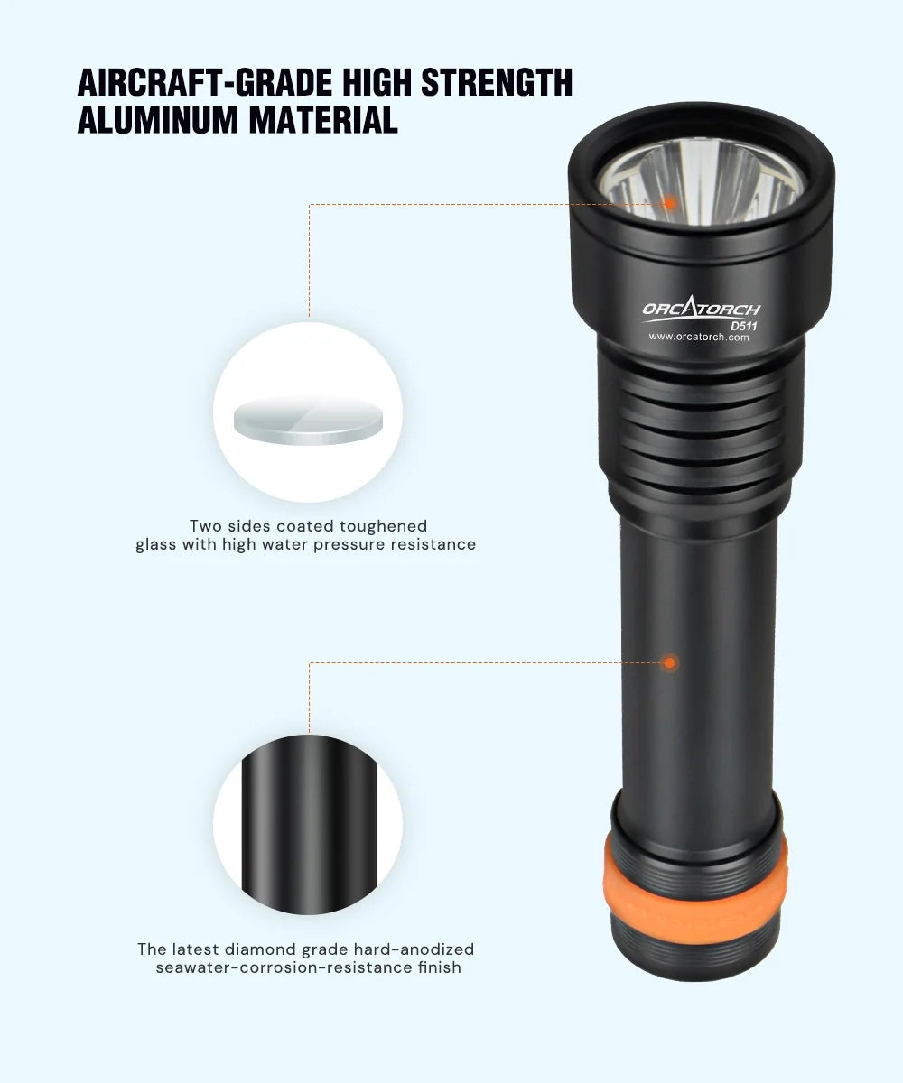 OrcaTorch D511 dyklampa