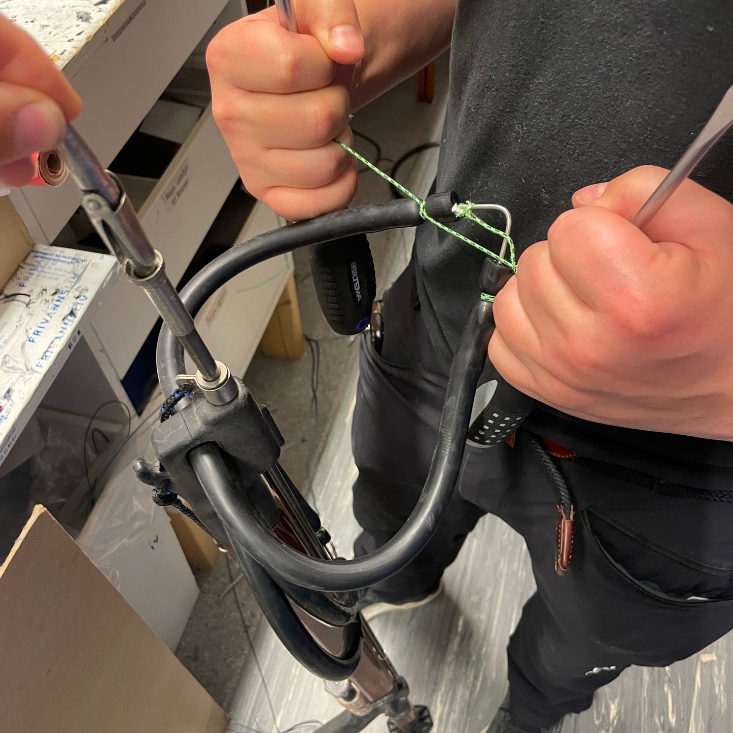 Knyting av harpunstrikk - pr stk
