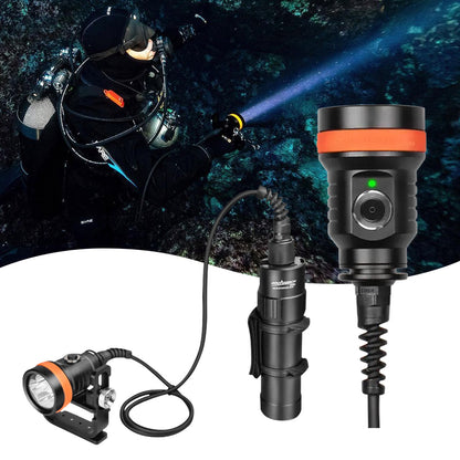 OrcaTorch D630 V2.0-dykarlampa med batterikassett