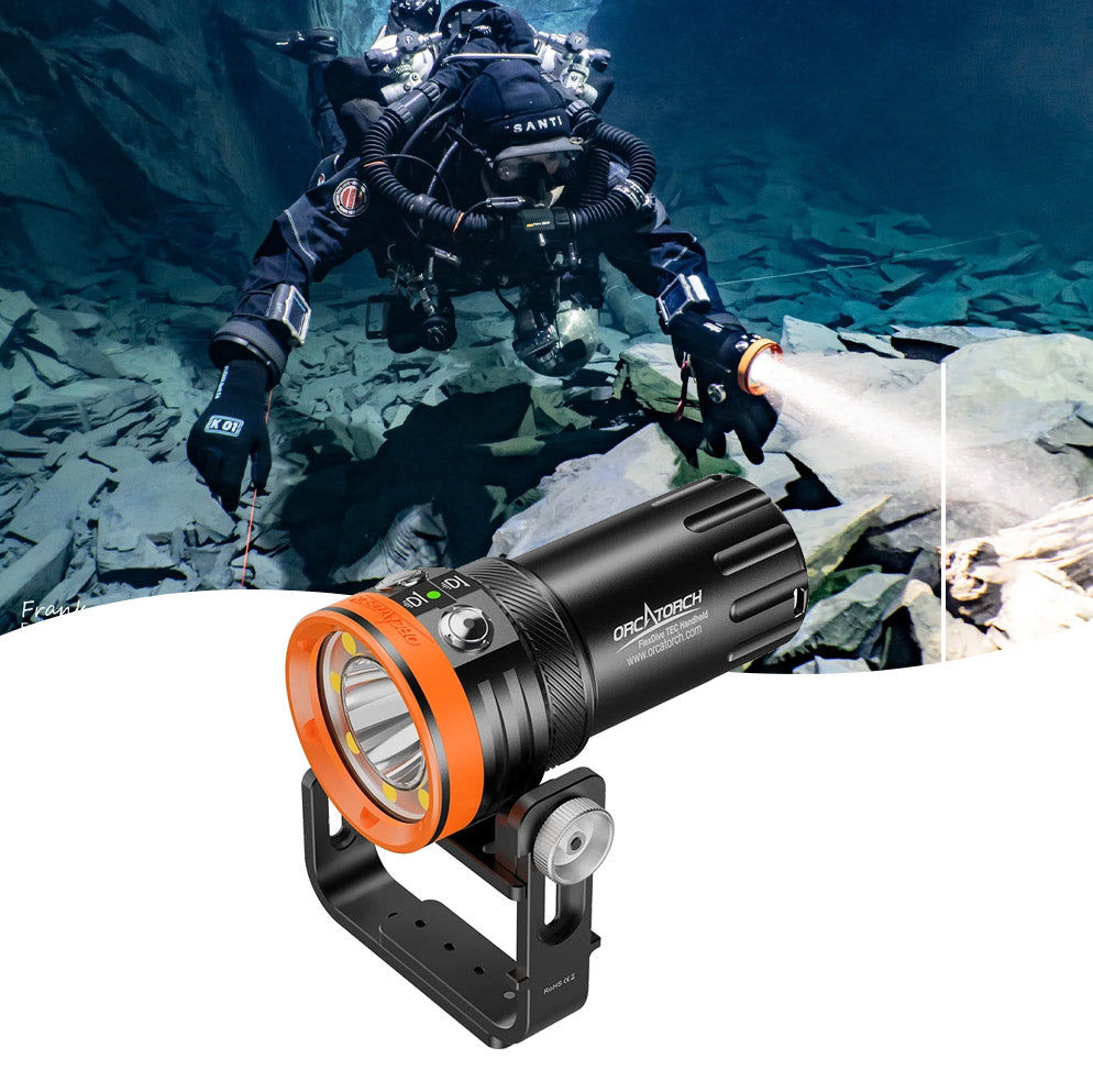 Orcatorch FlexDive TEC handhållen dykarlampa