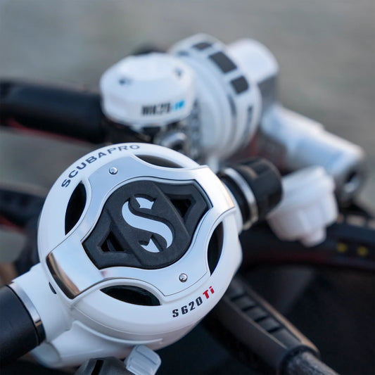 Scubapro MK25 EVO DIN 300 / S620 Ti White ventilsett
