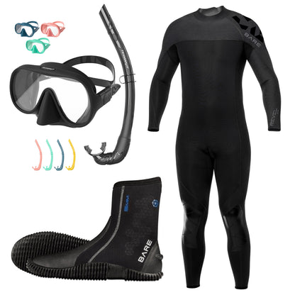 Utstyrspakke snorkling 5mm, herre