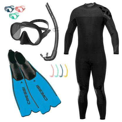 Utstyrspakke snorkling 5mm, herre