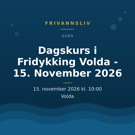 Dagskurs i Fridykking Volda - 15. November 2026