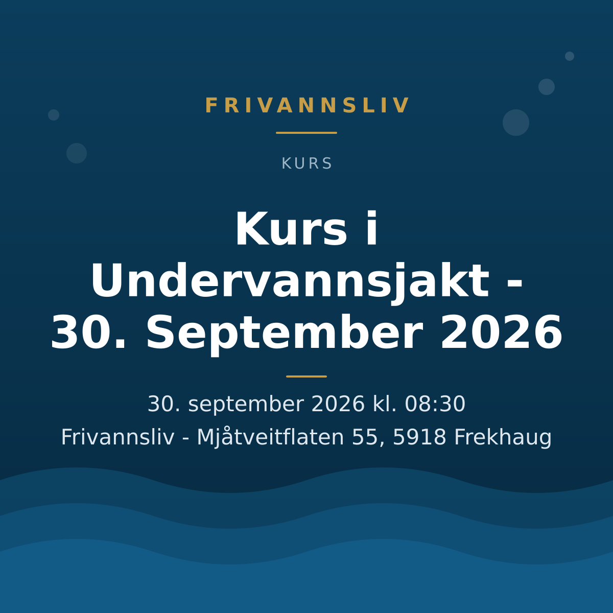 Kurs i Undervannsjakt - 30. September 2026