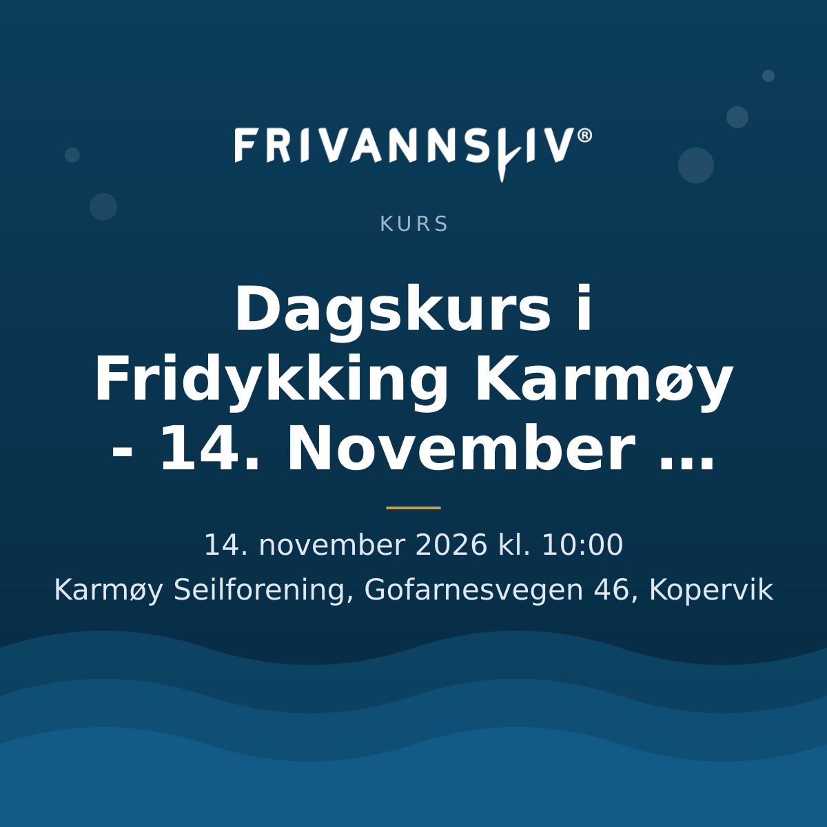 Dagskurs i Fridykking Karmøy - 14. November 2026