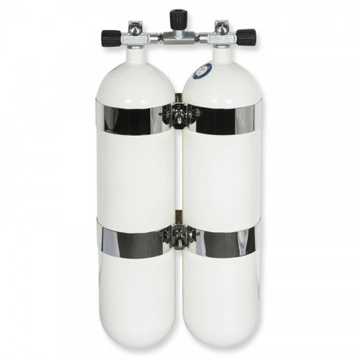 Flaskesett dobbel 12 L 232 bar, rund CE