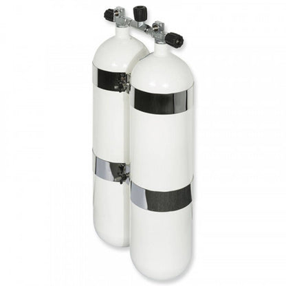 Flaskesett dobbel 12 L 232 bar, rund CE
